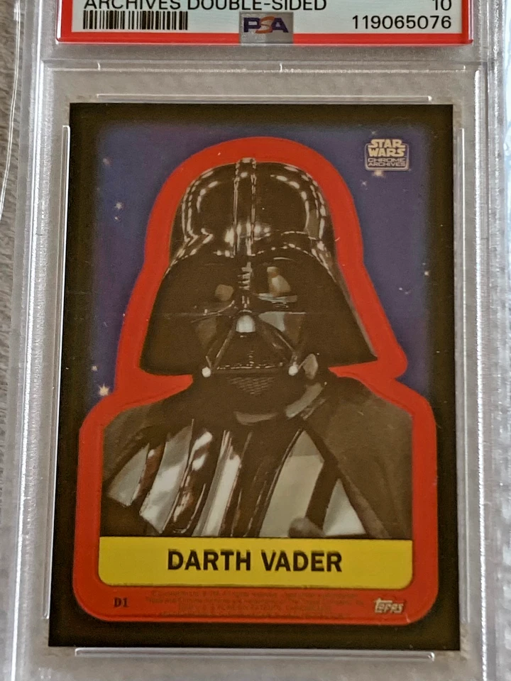Topps Star Wars 1999 cromo #D1 archivos Darth Vader doble cara PSA GEMA MT 10 Foto 2 de 4