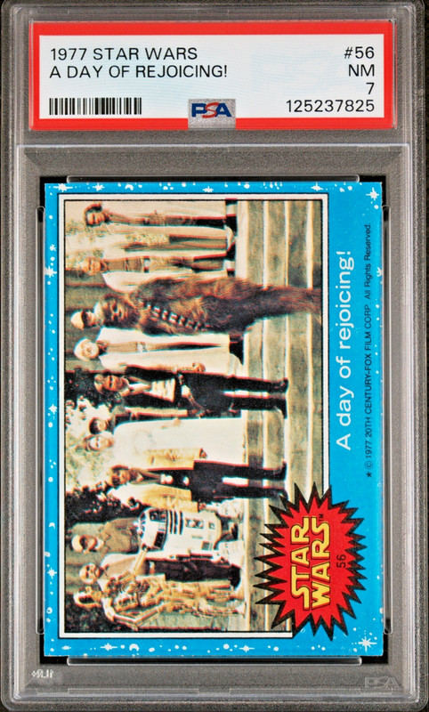 1977 Topps Star Wars #56 A Day of Rejoicing! PSA 7 Near Mint NM