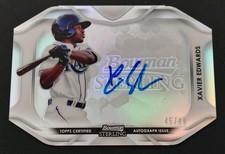 2020 Bowman Sterling Xavier Edwards Die Cut Prospect Auto #'d 45/99