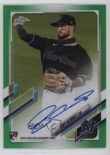 2021 Topps Chrome Rookie Green Refractor 18/99 Eddy Alvarez #RA-EA Auto uk2