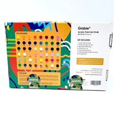 NEW Grabie Premium 48 Pieces Acrylic Paint Set (48 x 22 ML)
