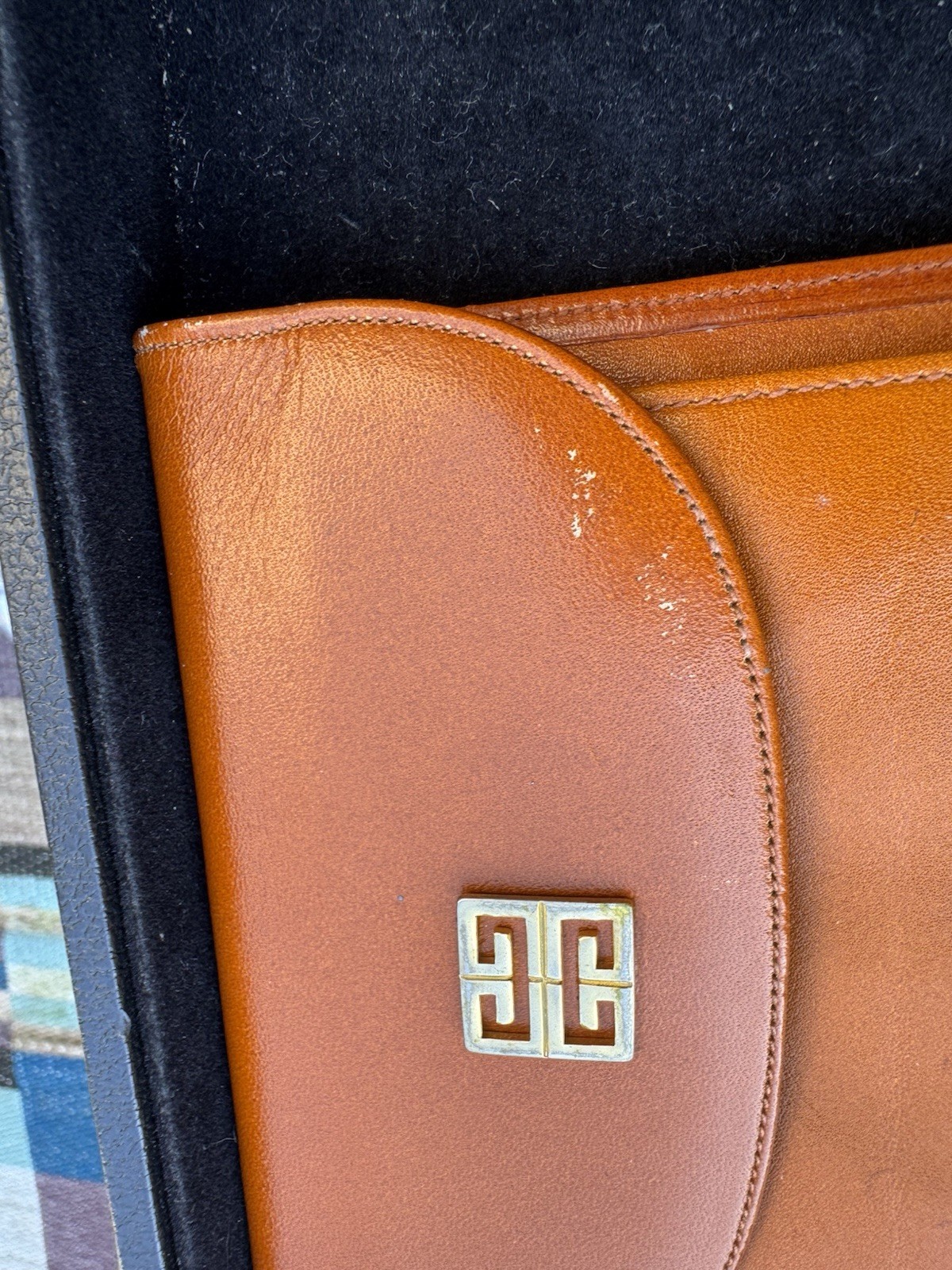 Givenchy 4G Logo Vintage Leather Wallet Brown RARE authentic small designer image 5