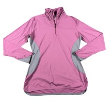 Title Nine Top Womens M Long Sleeve Quarter 1/4 Zip Shirt Running Athletic