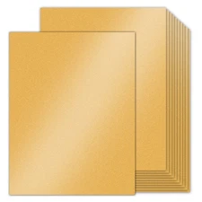24 Sheets Gold Shimmer Cardstock 8.5 x 11 Metallic Paper, 80lb Card Stock