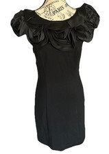 Trina Turk size 2 Black Floral Ribbon Detail Silk Romantic NWT Formal Sleeveless