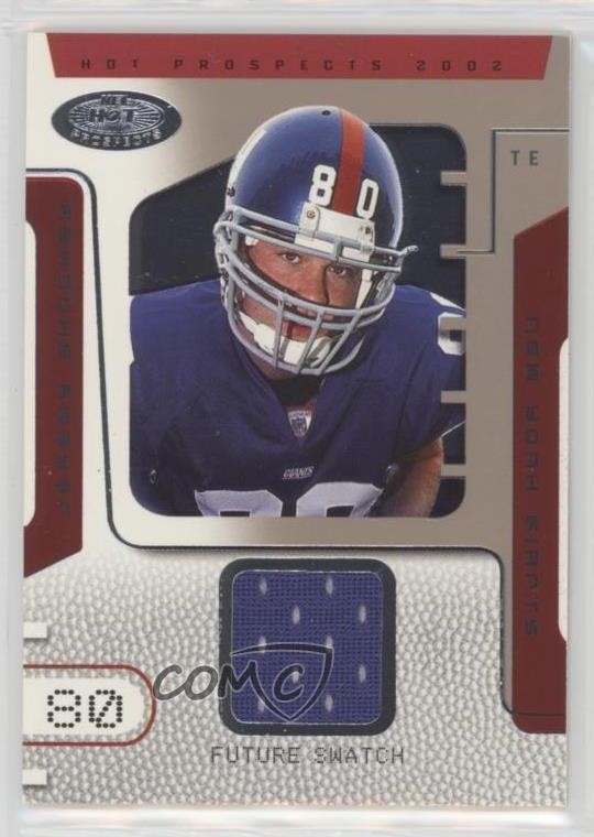Jeremy Shockey Fleer Hot Prospects #95 Future Swatch