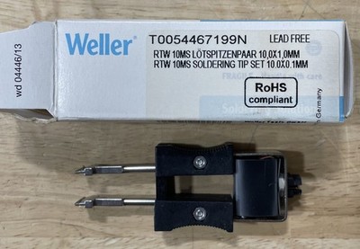 Weller RTW10MS Soldering Tip Set, Tweezer, Blade, 10mm x 1.0mm, (T0054467199N)