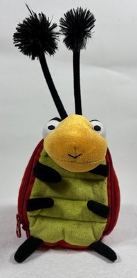 Hallmark Bug'em Lady Bug Zipper Pouch Plush Stuffed Animal Gift Card Holder Bag