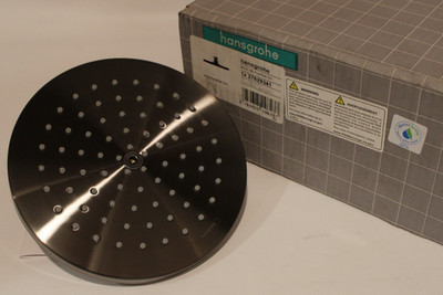 Hansgrohe 27629341 -Raindance S Showerhead 180 1-Jet - 7'' - Brushed Black Chrome