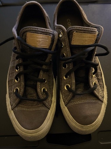 CONVERSE All Star Chuck Taylor Low Top Brown Fabric Womens US 8 UK 6 EUR 39 USED - Picture 6 of 24
