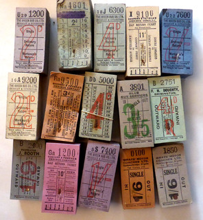 Bus tickets Punch type tickets in packs of 50 or 100 1300 tickets in total