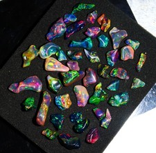 Cut Grade Black Opal Rough Lot AAA Grade 10 Pieces Large Ethiopian Welo Opal