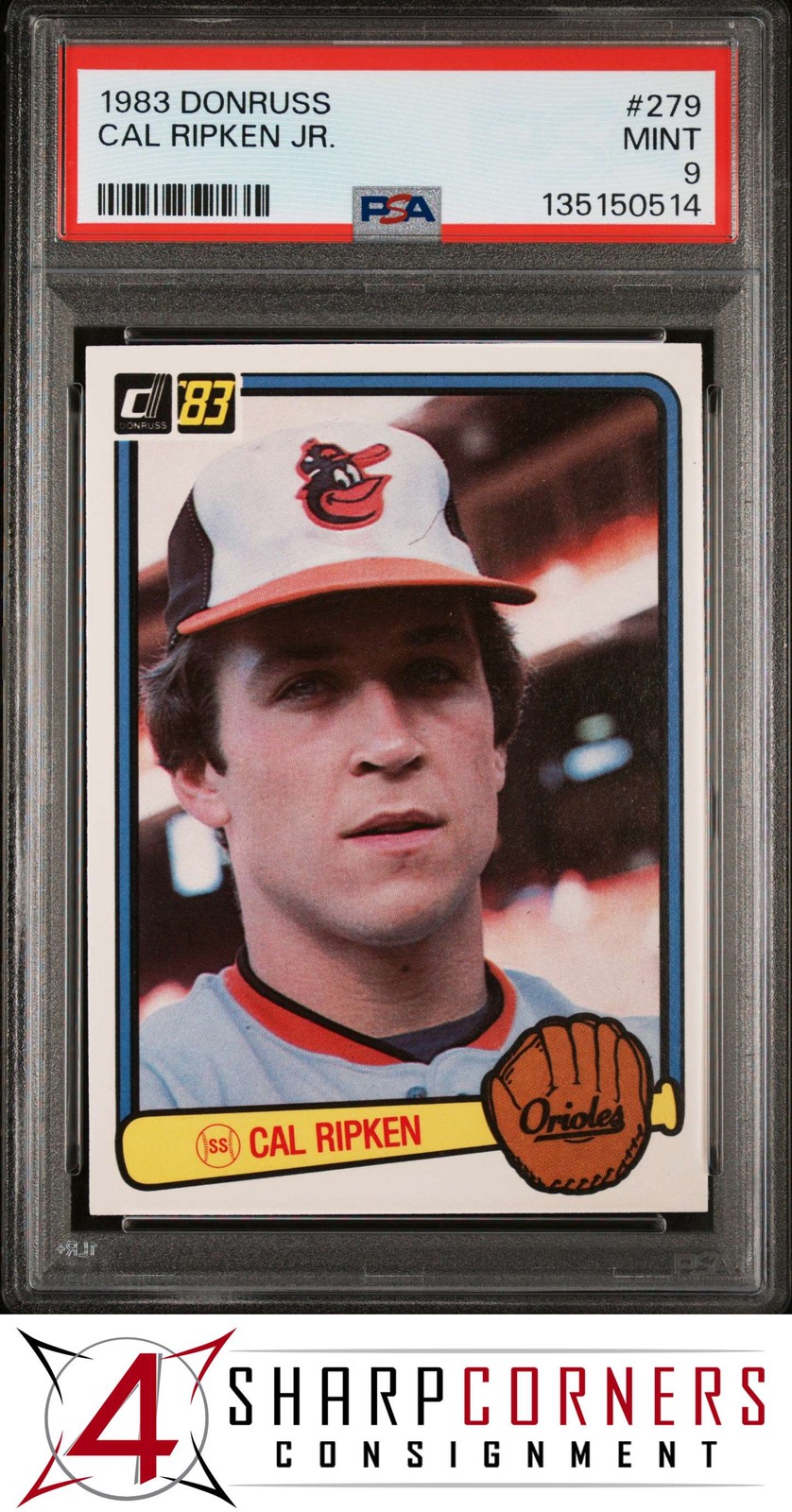 1983 DONRUSS #279 CAL RIPKEN JR. ORIOLES HOF PSA 9