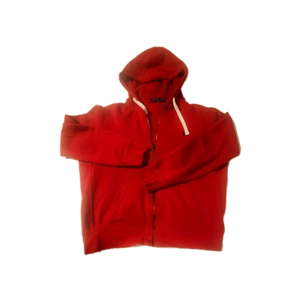 POLO Ralph Lauren Hombres Rojo Cremallera Completa Sudadera con Capucha TALLA XL Foto 4 de 4