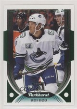 2020-21 Upper Deck Parkhurst Emerald Ice Achievement 4/10 Brock Boeser #255 3vx