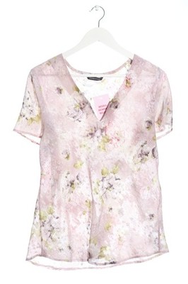DUNNES STORES Transparenz-Bluse Damen Bluse Gr. DE 44 pink-weiß-grün Casual-Look