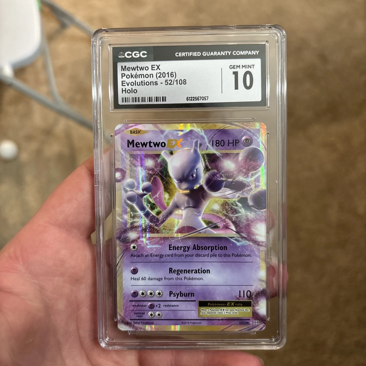 Mewtwo Pokémon TCG Evolutions Ultra Rare Individual Collectible