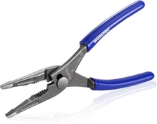 WORKPRO 8" Long Nose Slip Joint Pliers CR-V Needle Nose with Grip Handle