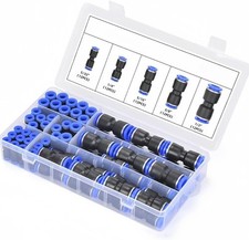 60Pcs Quick Connect Air Hose Fittings, Pneumatic Push to Connect Fittings Kit, 5