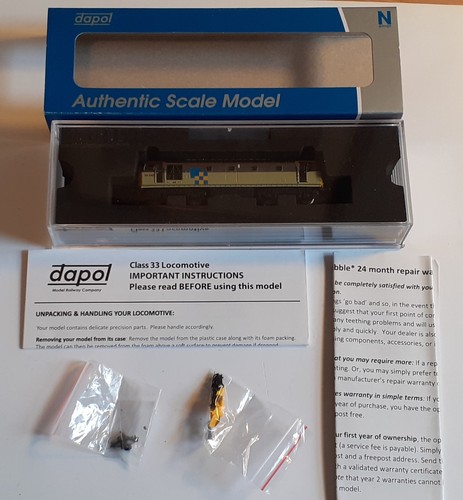 DAPOL 2D-001-007 SPUR N - CLASS 33/0 LOKOMOTIVE 33042 TRIPLE GREY CONST SECTOR | Zustand: Used