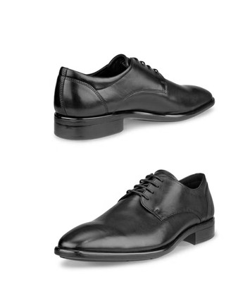 ECCO Men's Tray Tech 512734 01001 Leather Dress Shoes EU 45/US-11-11.5-Blk