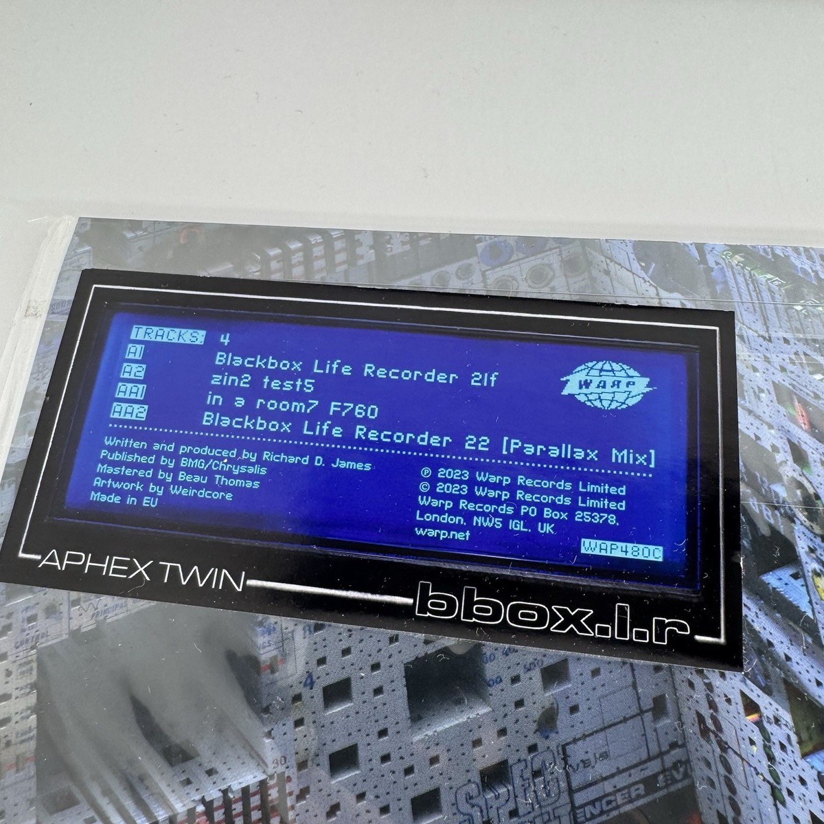 Aphex Twin Blackbox Life Recorder Clear Vinyl Record New Aphex Twin Blackbox Life Recorder Clear Vinyl Record New