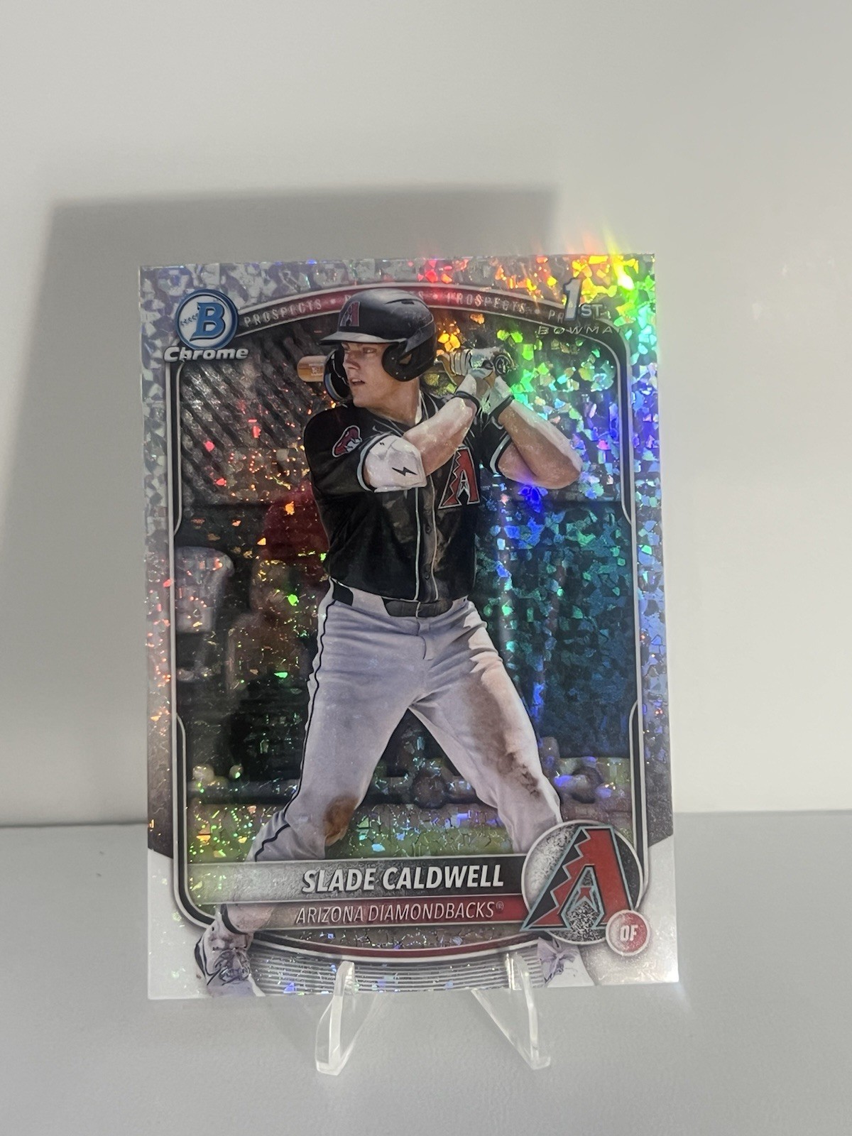 Slade Caldwell 2025 Bowman 1st Chrome Mini Diamond Refractor DBacks #BCP-21
