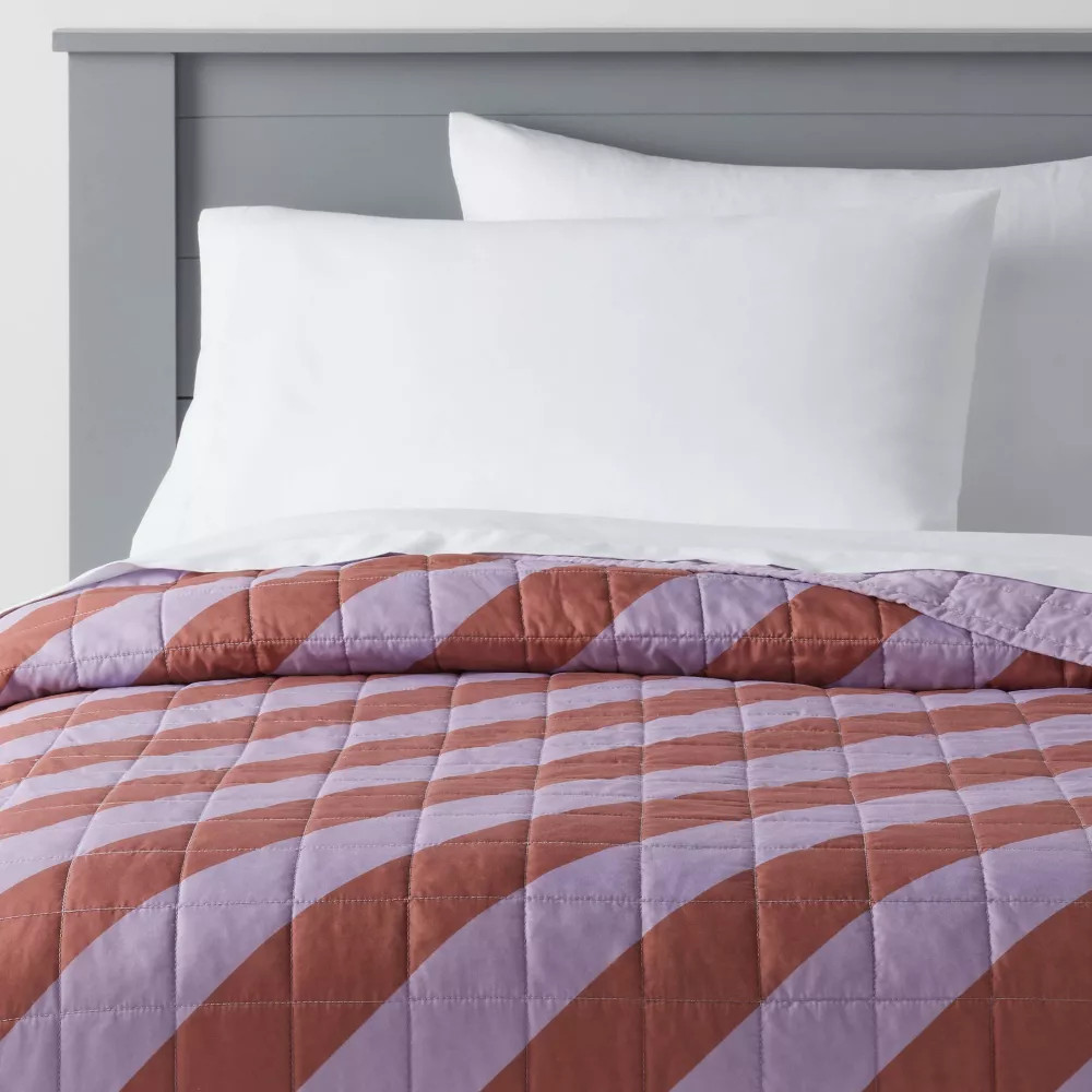 Детское одеяло в полоску Twin Фиолетовыйкоричневый - Pillowfort 2890₽