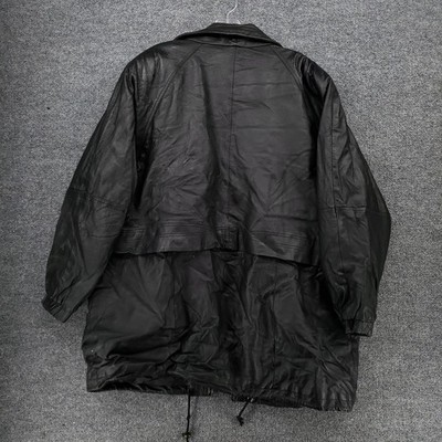 【新品】VELENCE Original Black Jacket Win VINTAGE Venezia Leather Jacket Womens 18 20 Plus Black Full Zip
