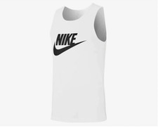 Nike Icon Futura Tank Top White/Black Men's Size MEDIUM New
