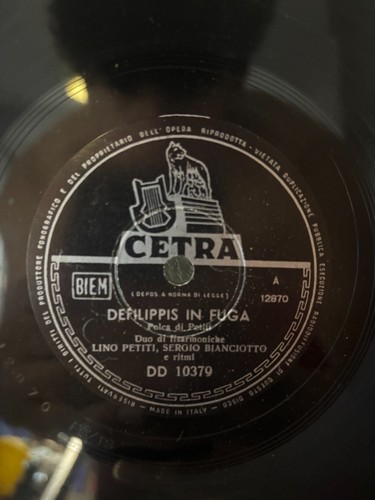 78rpm/giri CETRA LINO PETITI BIANCIOTTO DEFILIPPIS IN FUGA BOCCA D'ORO DD 10379 - Picture 2 of 4