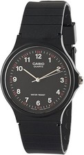 CASIO MQ-24-1B Analog Watch Black Dial Black Resin Band Classic Quartz Men