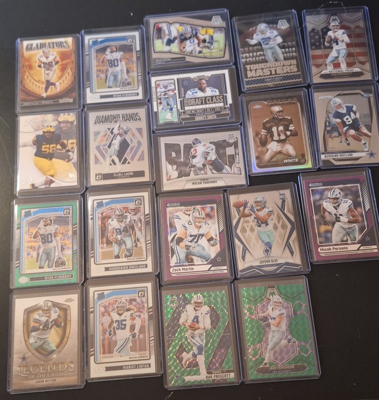  Dallas Cowboys 20 Card Lot w/ Lamb, Prescott,  Parsons, Smith, etc. RCs +