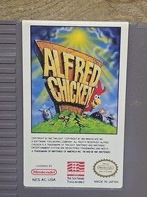 Alfred Chicken (Nintendo Entertainment System, 1994). Cartridge & NES Sleeve.