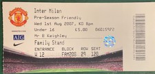 2007 2008 Inter Milan V Manchester United Football Match Stub