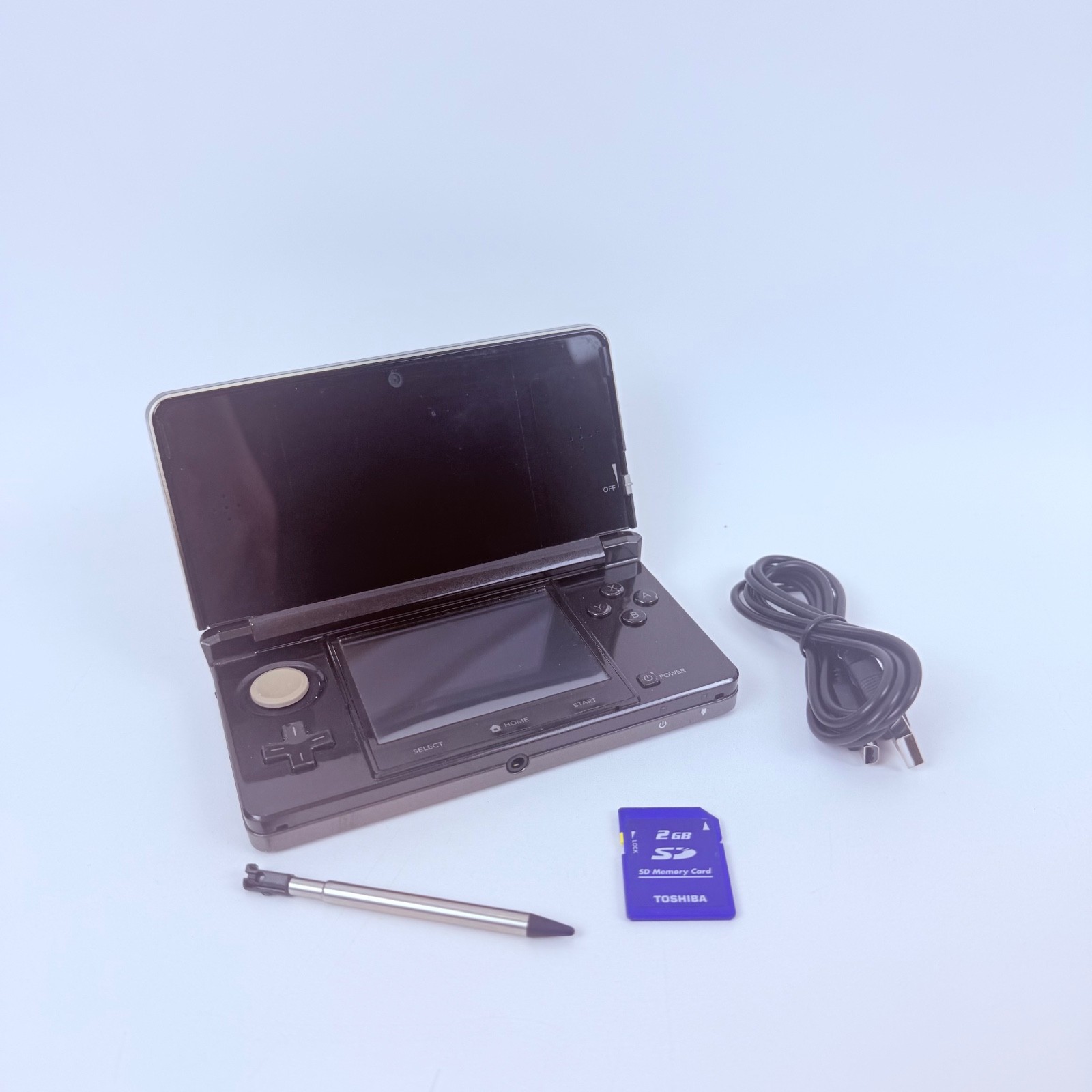 CONSOLE NINTENDO 3DS METALLIC NERO + SD PENNA CARICATORE 💎OTTIMO - TESTATO 🎁