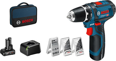 Bosch Professional GSR 12V-15 0615990G6L Akku-Bohrschrauber 12 V 2 Ah, 4 Ah