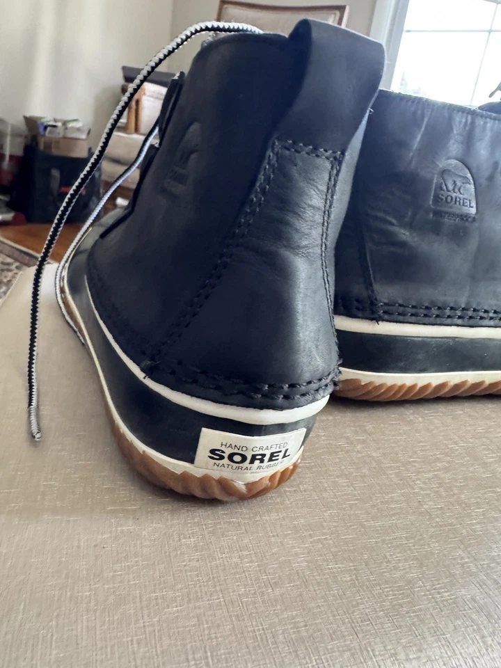 Sorel Sorel Out N About Waterproof Womens Duck Boots Black Leather, Size 10 - Image 4 of 4