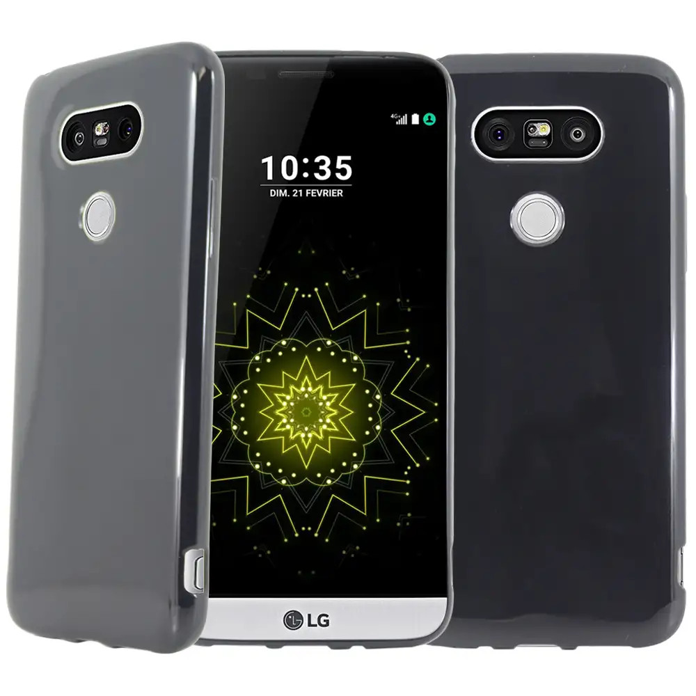 Coque LG G5 H850 housse silicone TPU souple anti-choc noir pour protection G5 SE