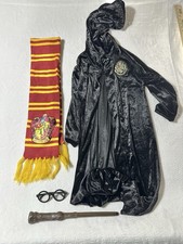 Harry Potter Gryffindor Robe Cloak Scarf Costume Set Youth Large