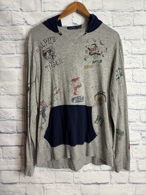 Polo Ralph Lauren Cartoons Graphic Shirt Hoodie Loft Heather Grey size Large
