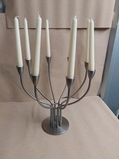 IKEA STOCKHOLM 7 Arm Candelabra Hagberg 1999 Silver Candle Holder