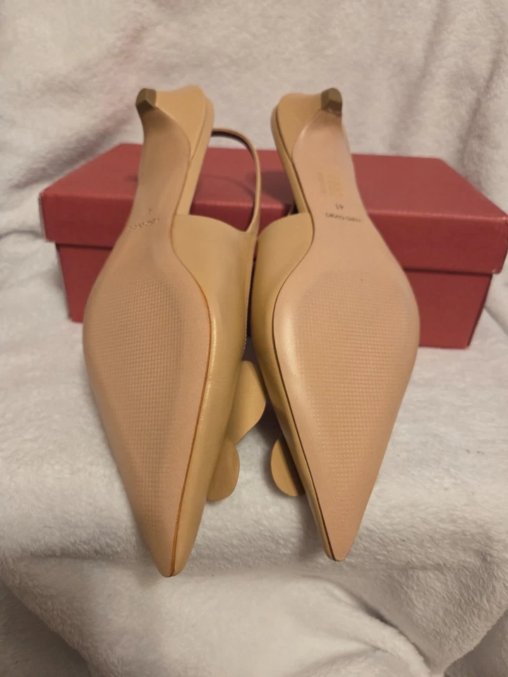 Tacones Maeve florales con cordones para mujer talla 9,5 beige Foto 3 de 4