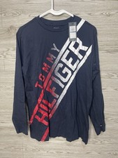 Tommy Hilfiger Boys Youth Spell Out NWT Long Sleeve T-Shirt Size XL 20 NWT
