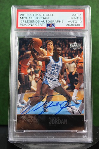 2010 Upper Deck #AL01 Michael Jordan '97 Legends Autographs - PSA 9 Auto 10