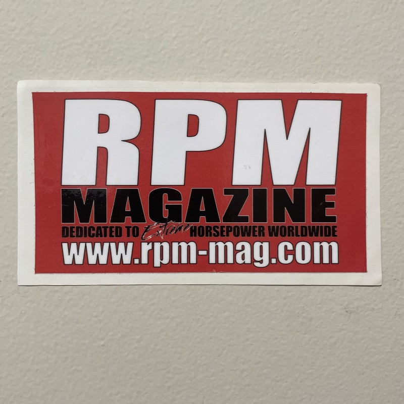 RPM MAGAZINE racing sticker/decal