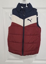 Puma Kids' Color Block Vest in Navy Red, and Cream Size 5
