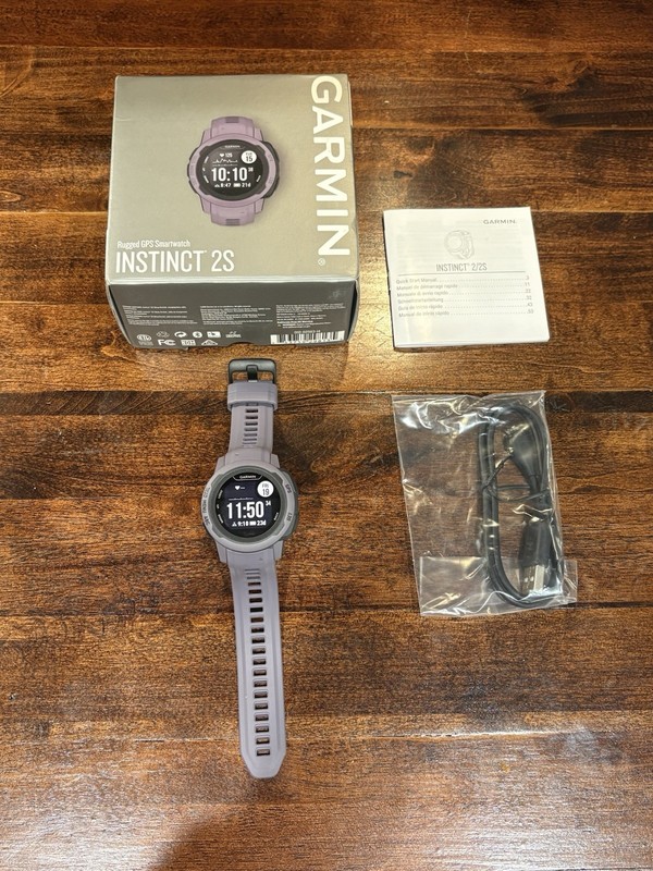Garmin Instinct 2S GPS Watch In Deep Orchid - READ DESCRIPTION, PAIRING ISSUES