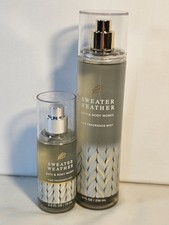 Bath  Body Works Sweater Weather Fragrance Mist Set Full Size  Travel NEW 