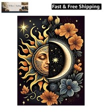 Sun and Moon Diamond Art Kits for Adults, Round Full Drill Diamond Painting K...